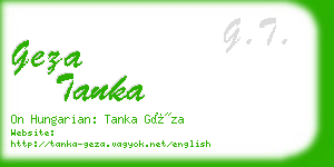 geza tanka business card